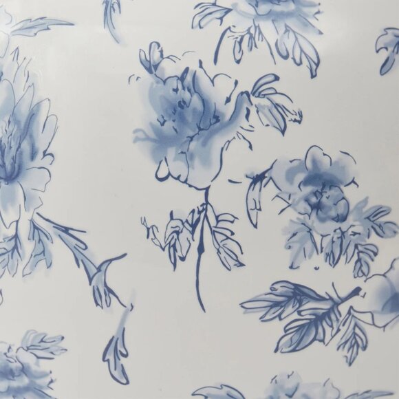 8"‎ Blue Floral Round Ceramic Vase - My Texas House - Picture 6 of 8